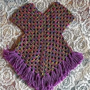 Crochet toddler poncho